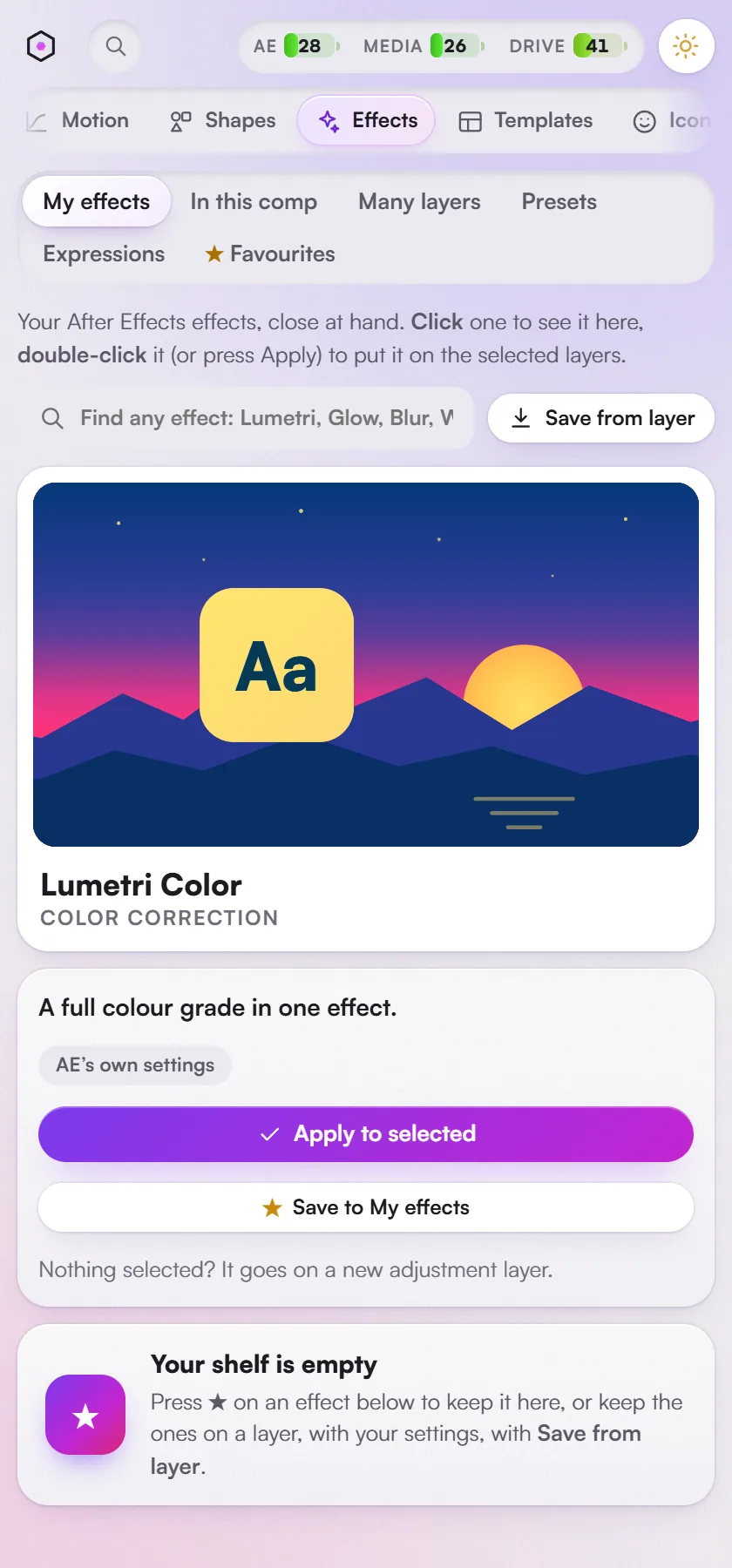Effects: your effects.